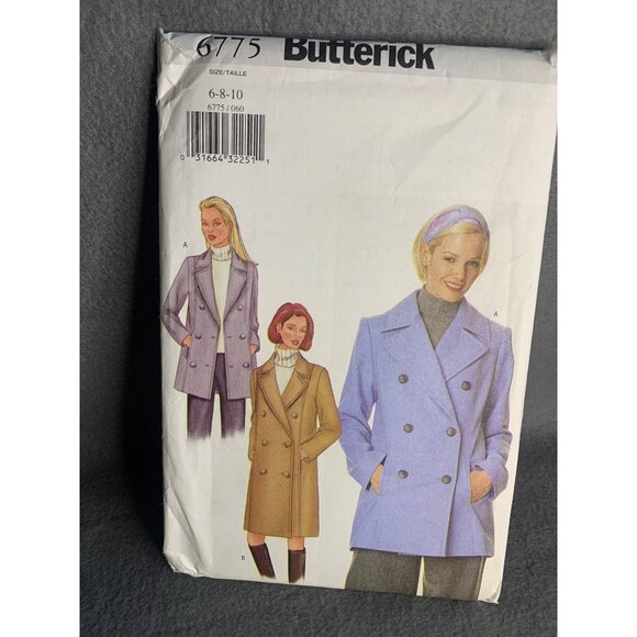 Butterick Coat Sewing Pattern Size 6 8 10 6775 - uncut - Picture 4 of 4